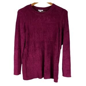 J. Jill NWT Bordeaux Long Sleeve Sweater Size Small Petite Super Soft Cozy Rib